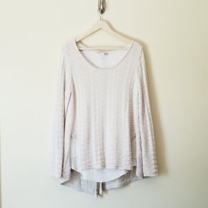 WHBM Mixed Material Layered Sweater